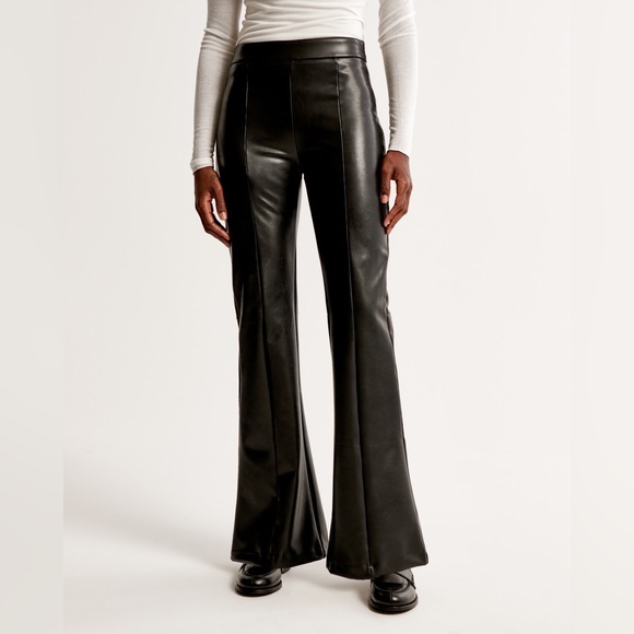 Abercrombie & Fitch Pants - Abercrombie & Fitch - Vegan Leather Flare Pant - Large